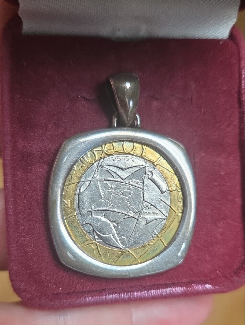 Vintage Italian Coin Pendant - Picture 2 of 2